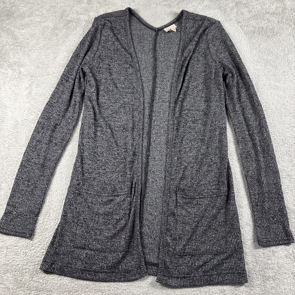 Cape Juby Women's Gray Cardigan Open Front/Long Sleeve Size XS